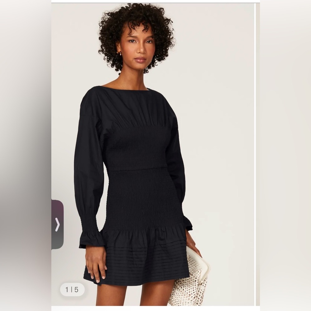 10 Crosby Derek Lam Black Long Sleeve Dress